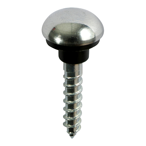 8 x 1 Mirror Screw Dome - Chrome