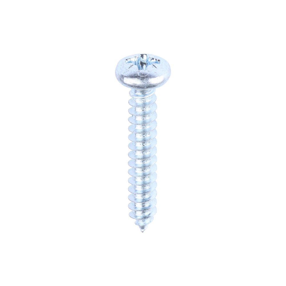 8 x 1 Self-Tapping Screws - PZ2 PAN - Zinc