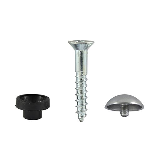 8 x 2 Mirror Screw Dome - Chrome