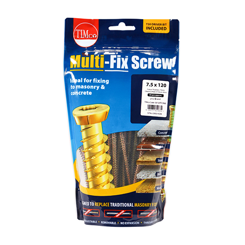 7.5 x 120 Multi-Fix Concrete Screw - ZYP