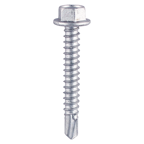 12 x 1 Hex Head Self Drill Screw - BZP