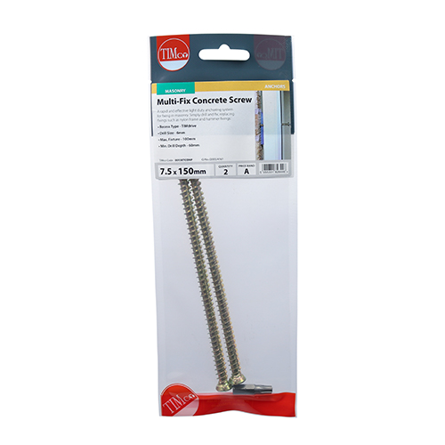 7.5 x 150 Multi-Fix Concrete Screw - ZYP