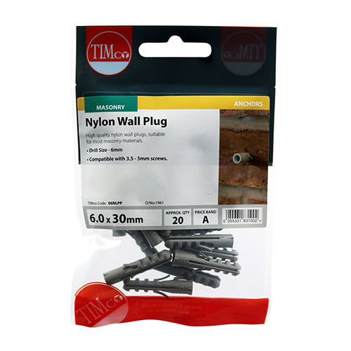 6.0 x 30 Nylon Plug