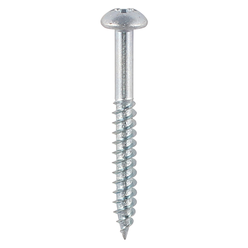 8 x 11/4 Twin Woodscrew PZ2 RND - BZP