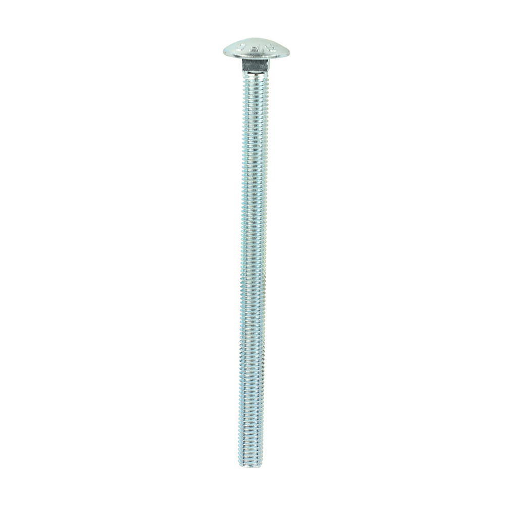 M8 x 130 Carriage Bolt & Hex Nut - BZP