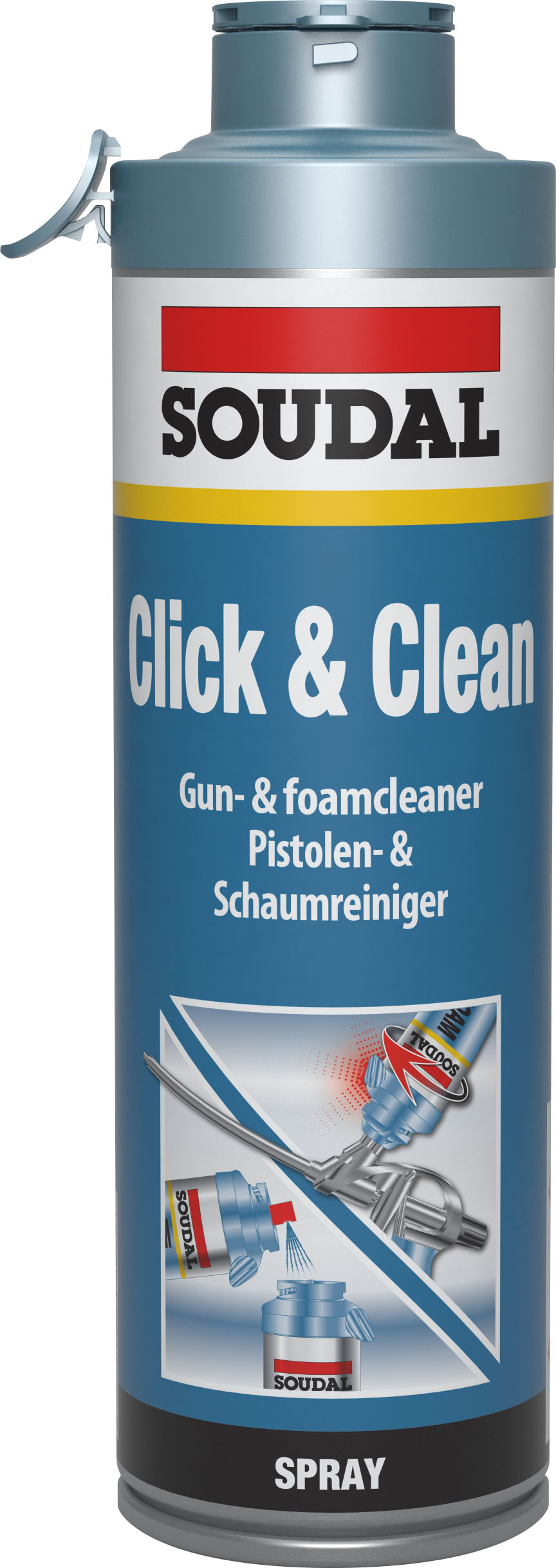 GUN & FOAM CLEANER - CLICK & FIX 500ML