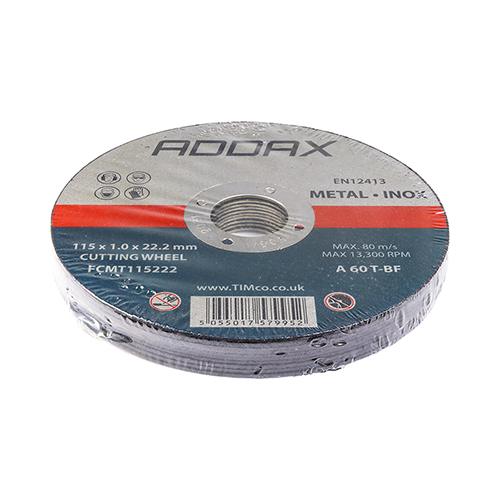 115 x 22.2 x 1.0 B/Abrasive Flat Wheel - Inox