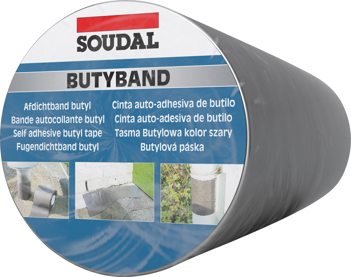 BUTYBAND BUTYL FLASHING TAPE ALUMINIUM 300 X 10M