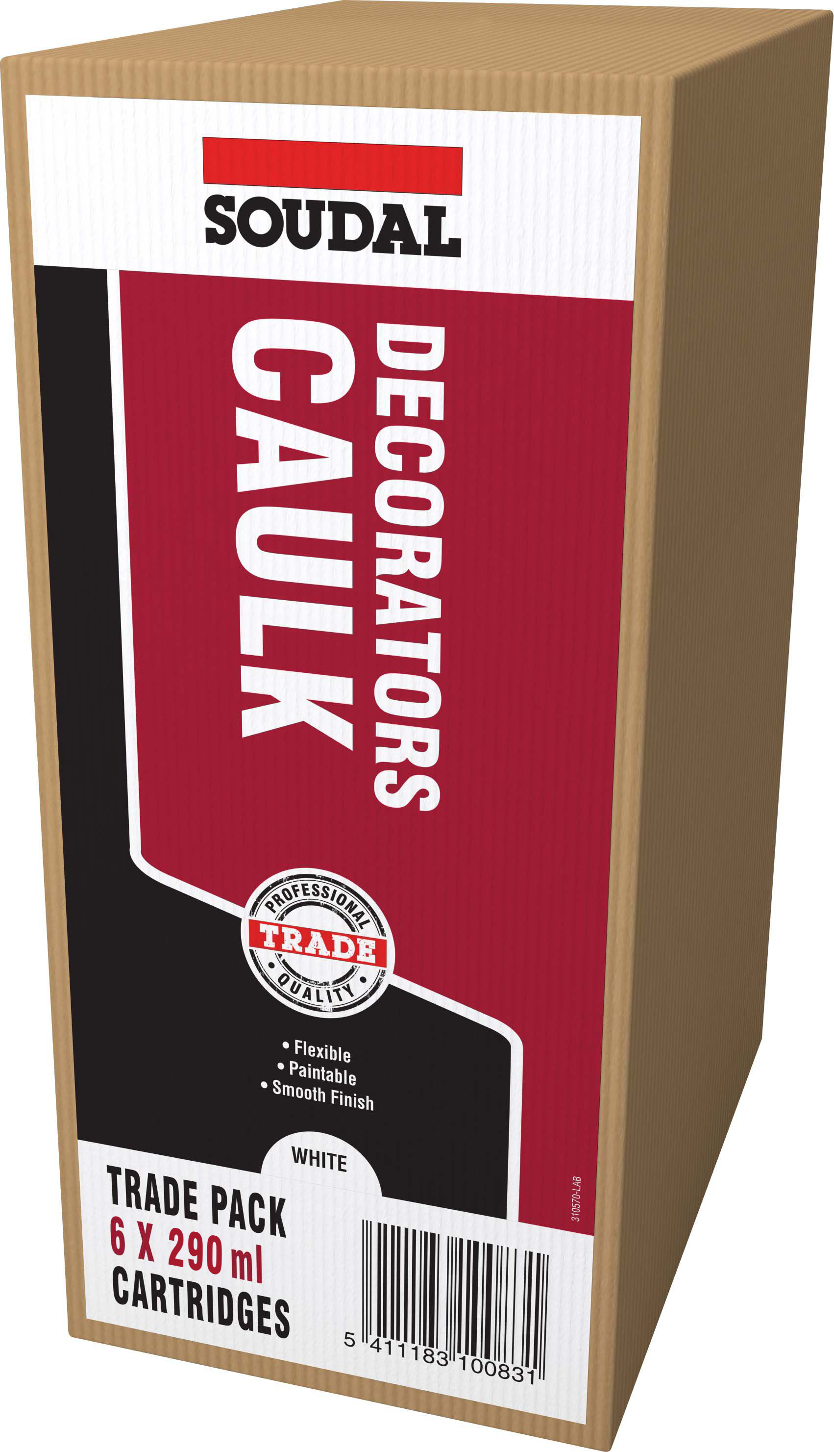 DECORATORS CAULK 6-PACK WHITE (6x290ml)