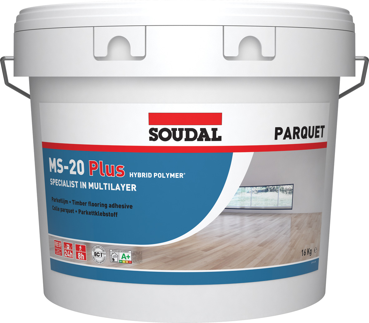 MS-20 PLUS PARQUET ADHESIVE LIGHT BROWN 16KG