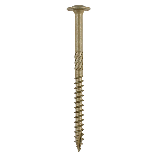 6.7 x 125 In-Dex Timber Screw Wafer Head - GRN