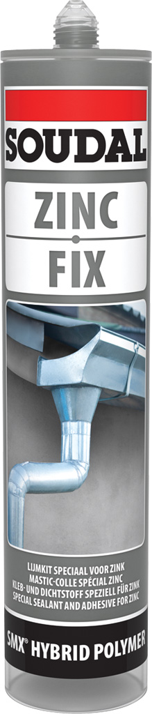SOUDAL ZINC FIX ADHESIVE ZINC GREY 290ML
