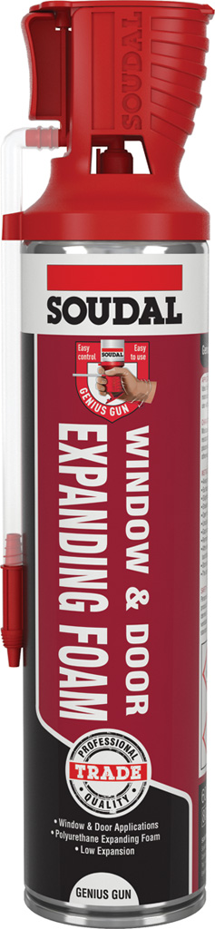 WINDOW & DOOR EXPANDING FOAM - GENIUS GUN MAX CHAMPAGNE 600ML