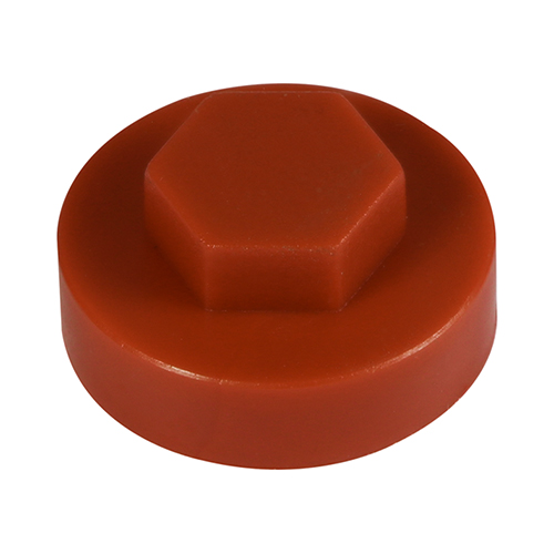 16mm Hex Cover Caps - Terracotta