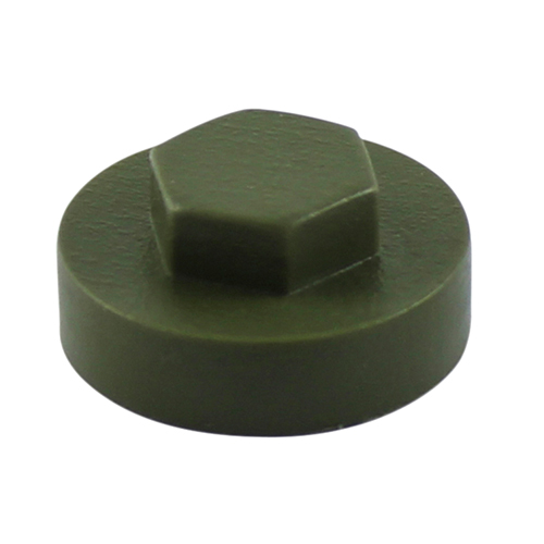 16mm Hex Cover Caps - Olive Green