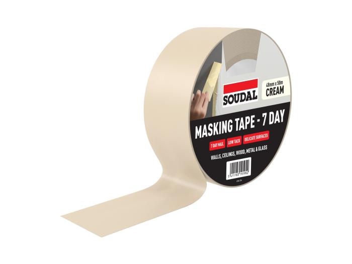 MASKING TAPE - 7 DAY Cream 48mm x 50m