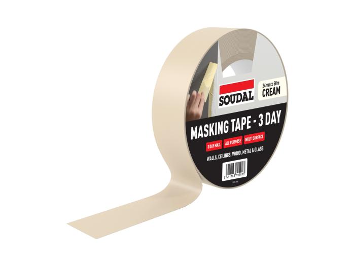 MASKING TAPE - 3 DAY Cream 24mm x 50m