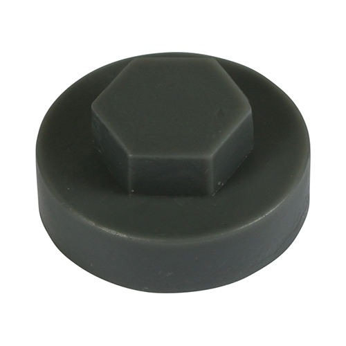 16mm Hex Cover Caps - Slate Grey