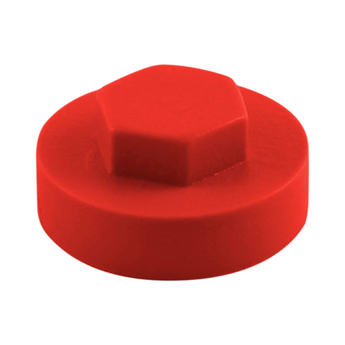 19mm Hex Cover Caps - Poppy Red
