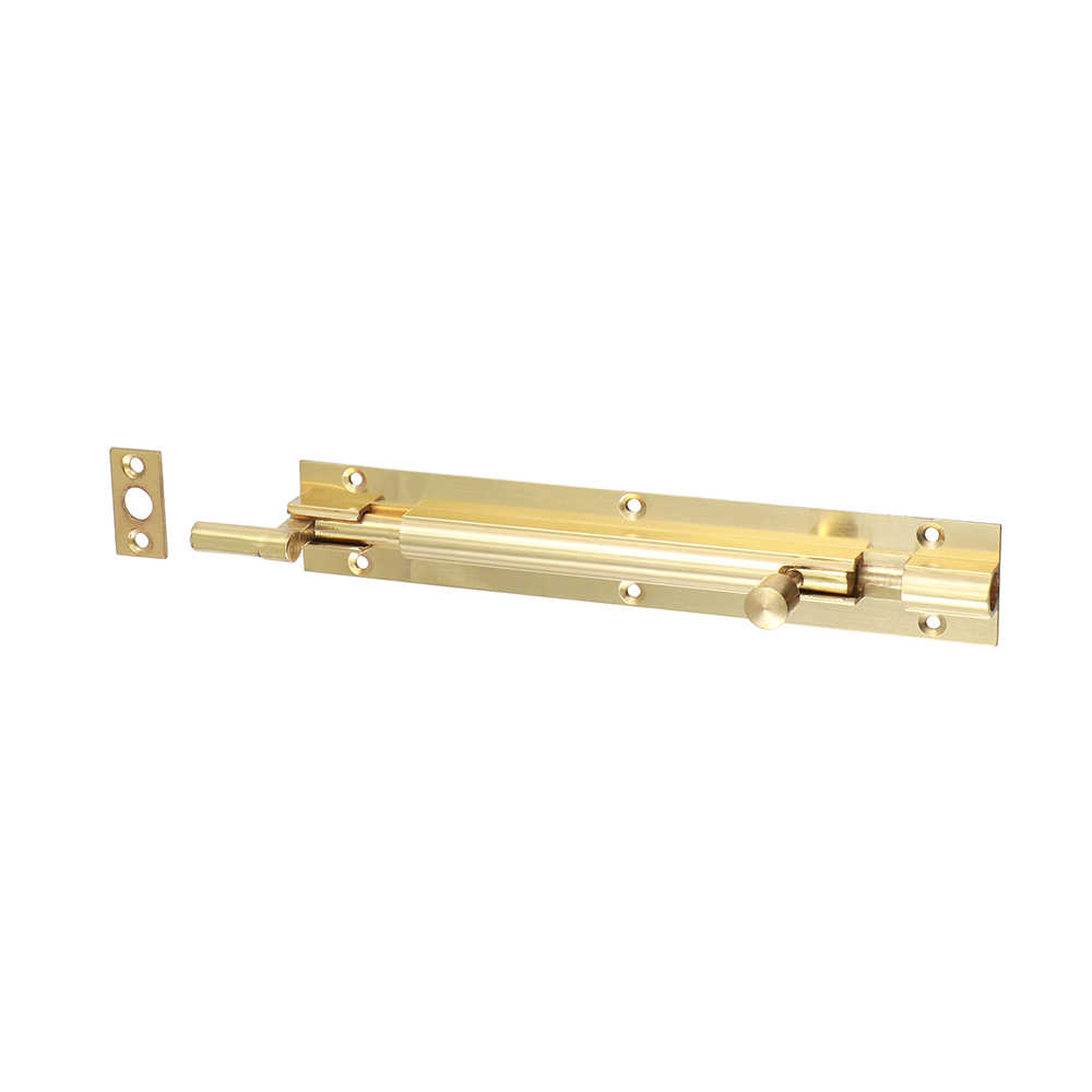 150 x 25mm Necked Barrel Bolt - Polished Brass