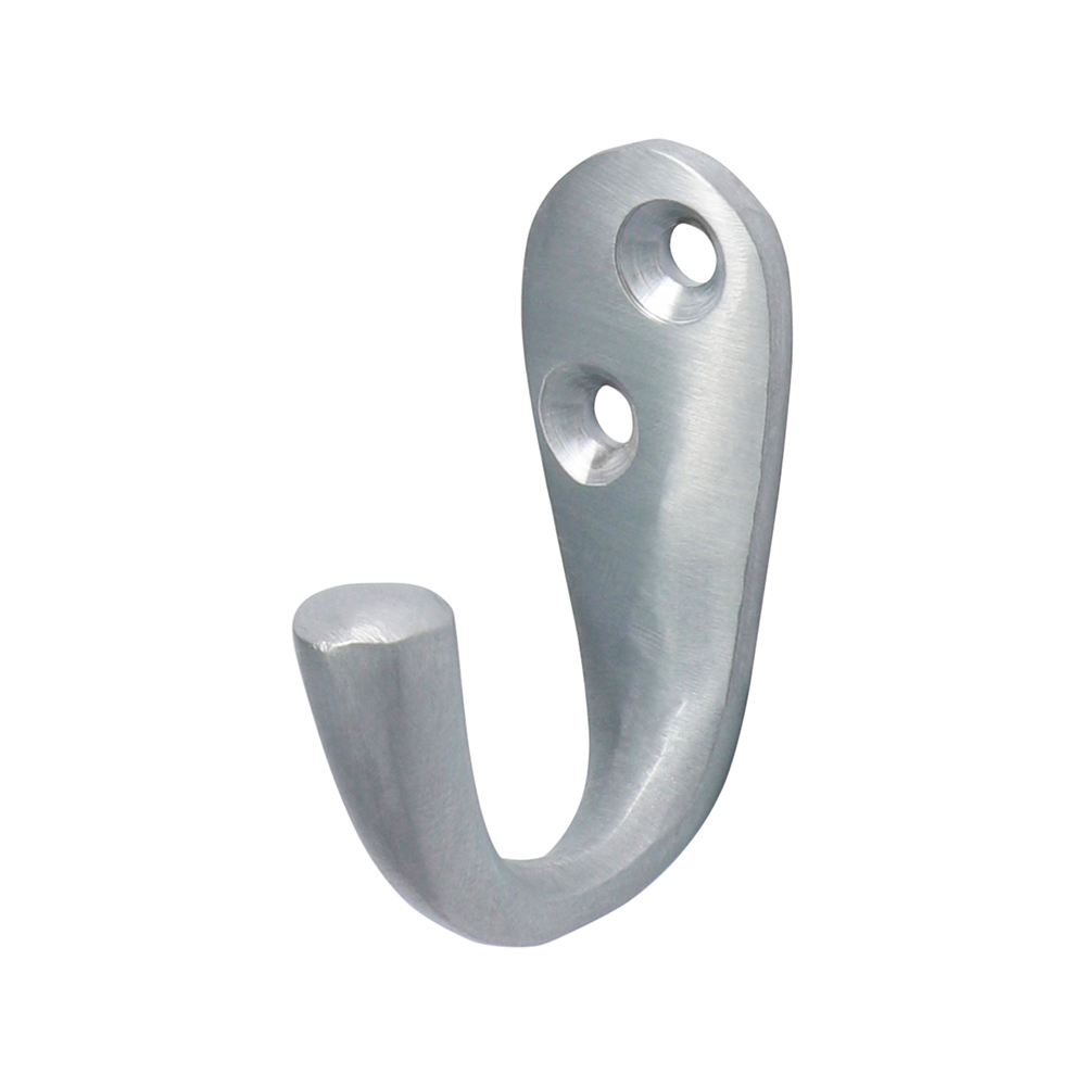 44 x 18mm Single Robe Hook - Satin Chrome