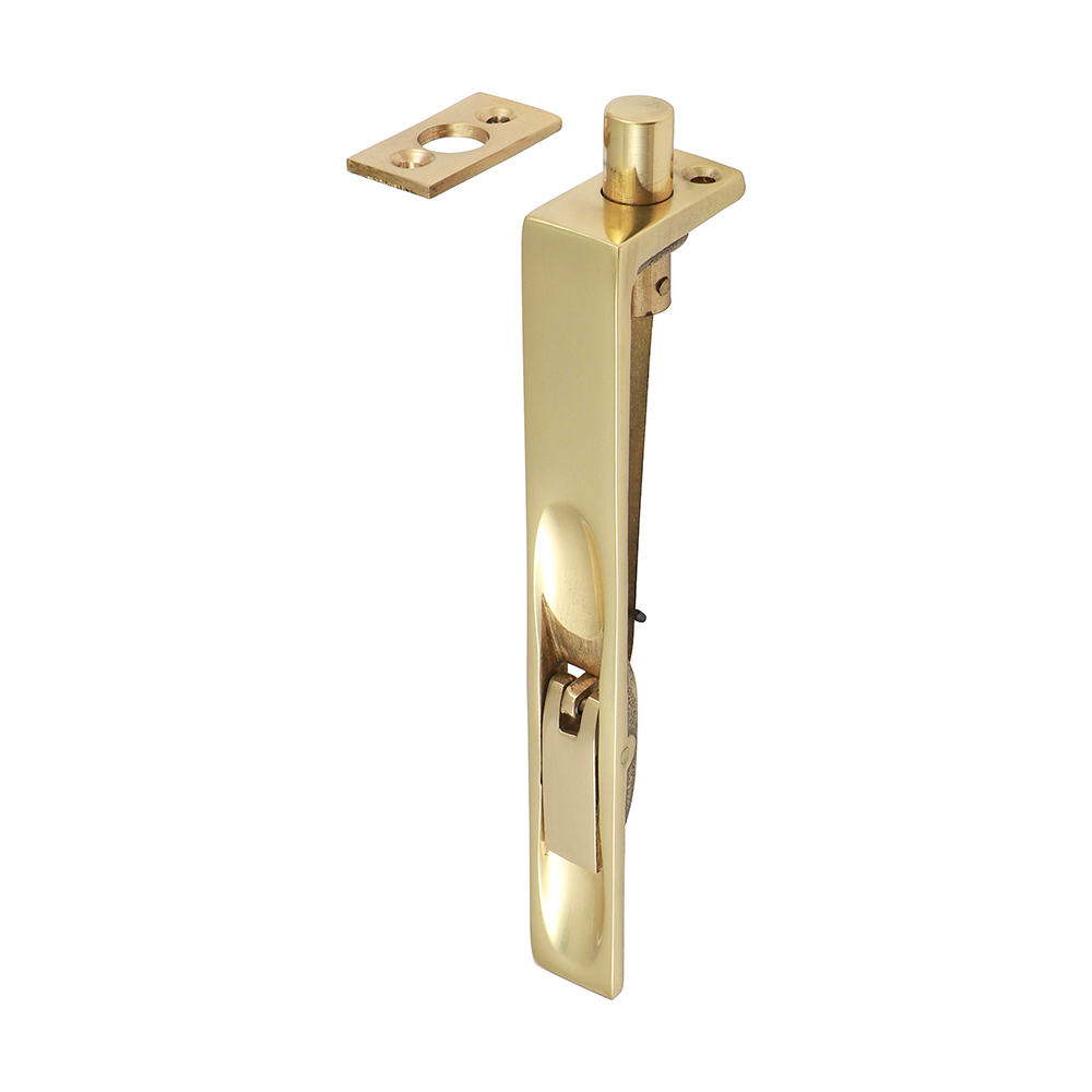 150 x 19mm Lever Action Flush Bolt - Polished Brass