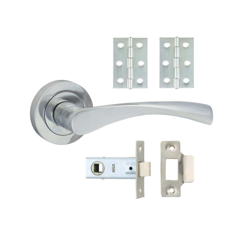 Mixed Edleston Rose Door Pack Polished Chrome