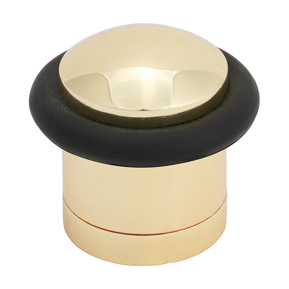 41mm Cylinder Door Stop - Polished Brass