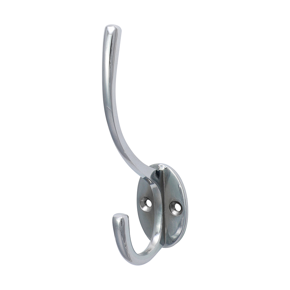 125 x 32mm Hat & Coat Hook - Polished Chrome