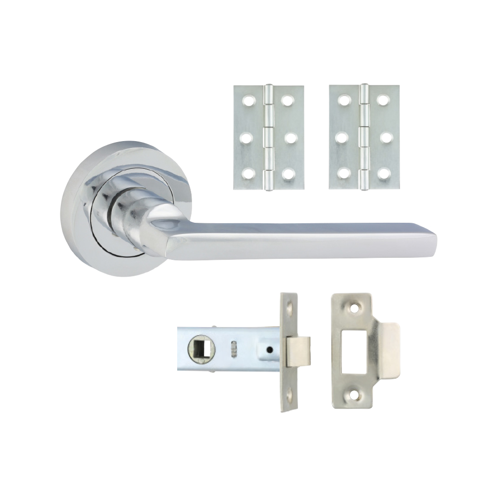 Mixed Radmore Lever On Rose Door Pack - Polished Chrome
