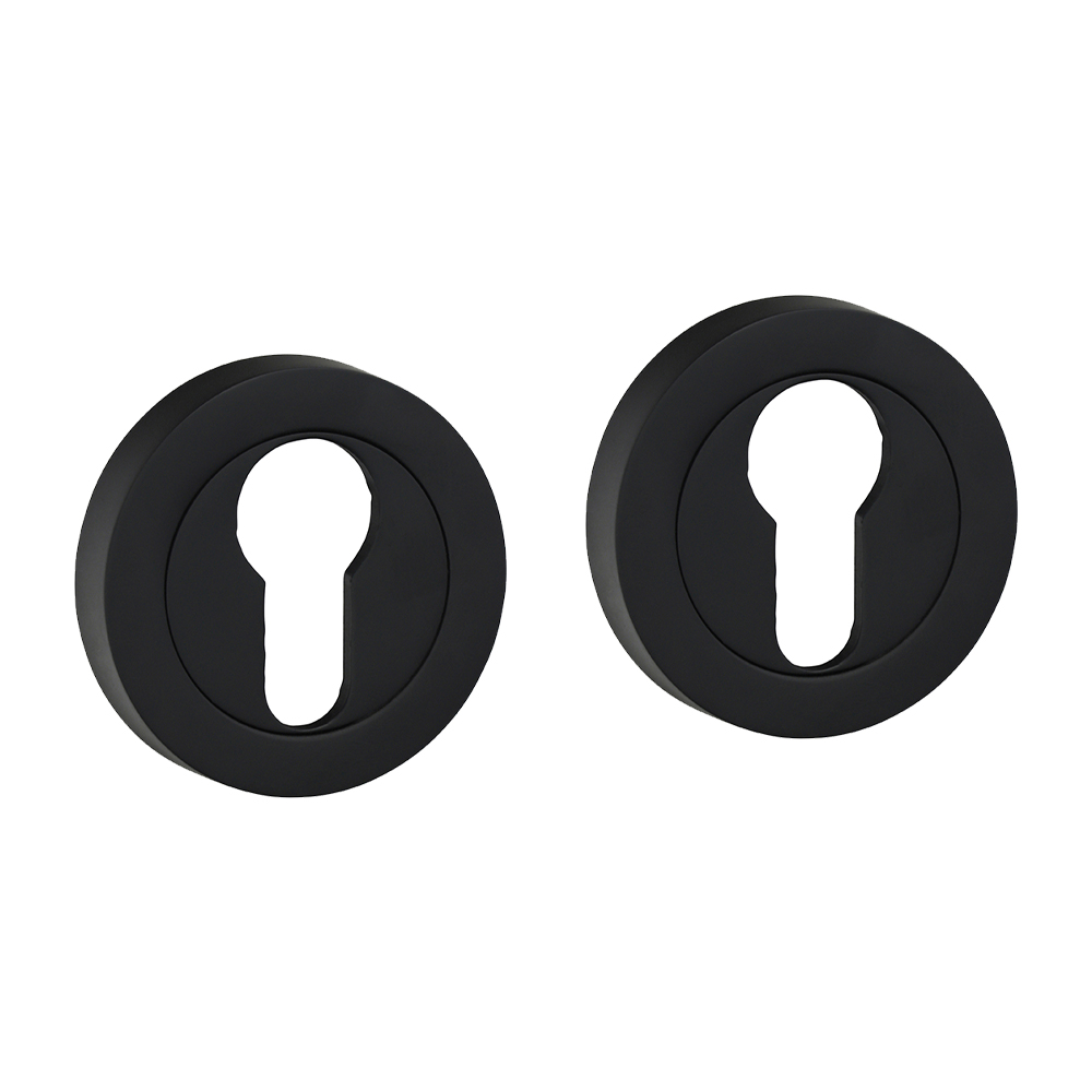 51mm Euro Pro Escutcheons Matt Black