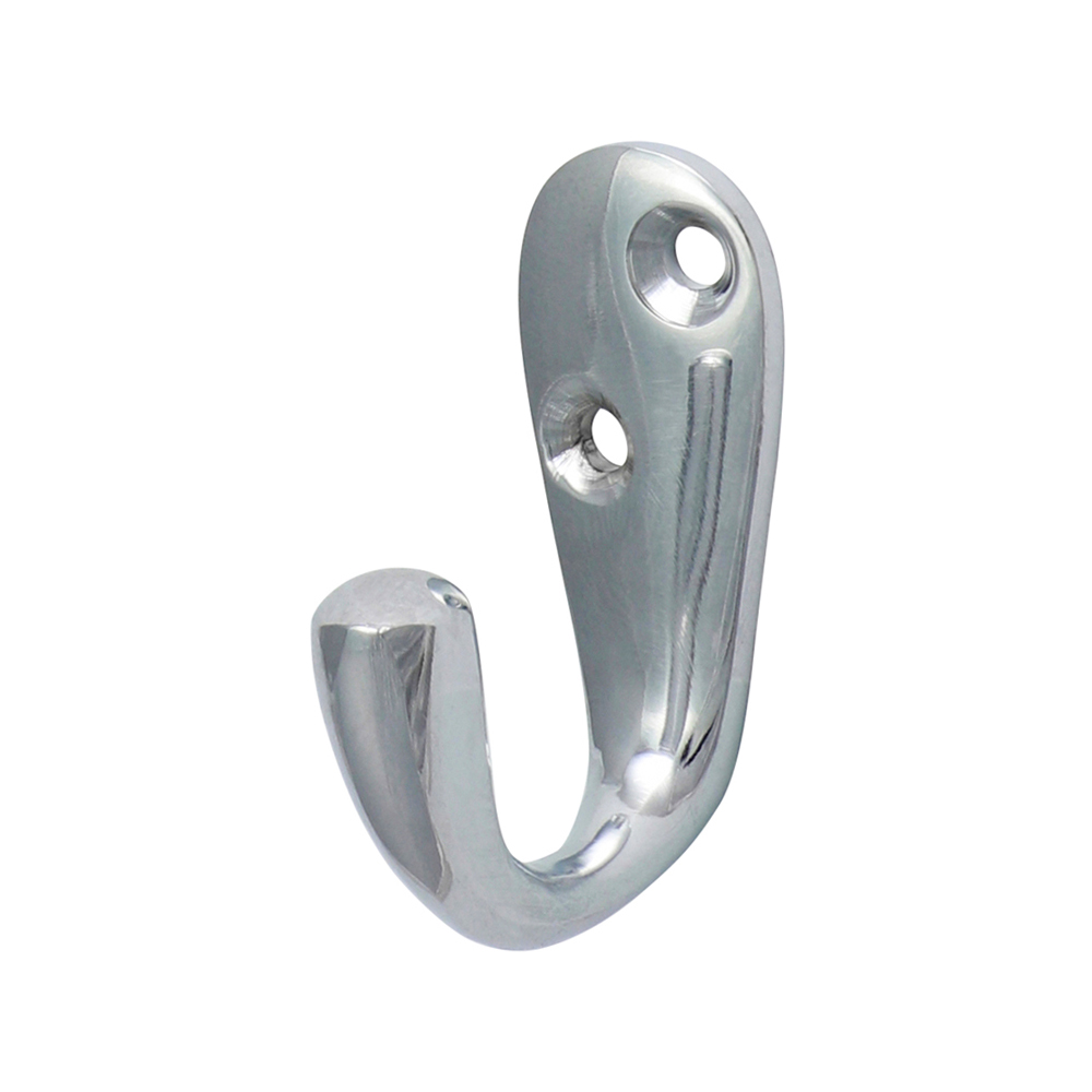 44 x 18mm Single Robe Hook - Polished Chrome