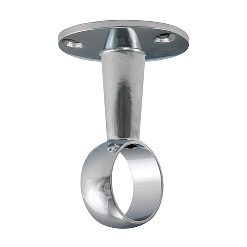 25mm Centre Bracket - For Round Tube - Polished Chrome