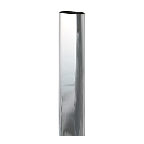 30 x 15 x 1219 Wardrobe Rail - Oval - Polished Chrome