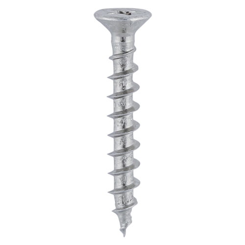 4.3 x 25 PVC Window Screw RIB CSK - S/s