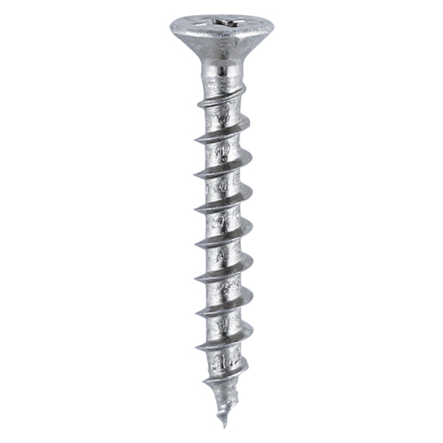 4.3 x 25 PVC Window Screw RIB CSK - BZP