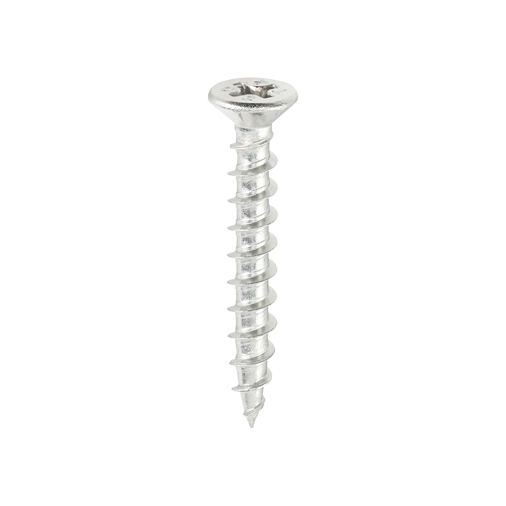 4.3 x 30 PVC Window Screw RIB CSK - S/S