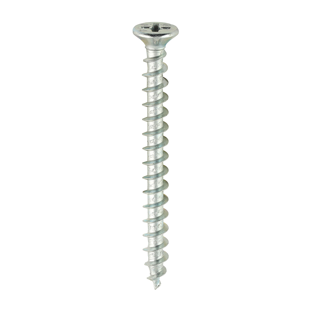 4.3 x 45 PVC Window Screw RIB CSK - BZP