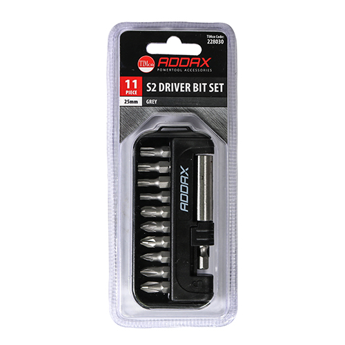 11pc Mixed S2 Driver Bit Set