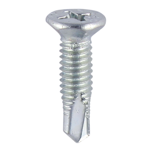 M4 x 13 Window Fabrication Screws - Countersunk Facet - PH - Metric Thread - Self-Drilling Point - Zinc