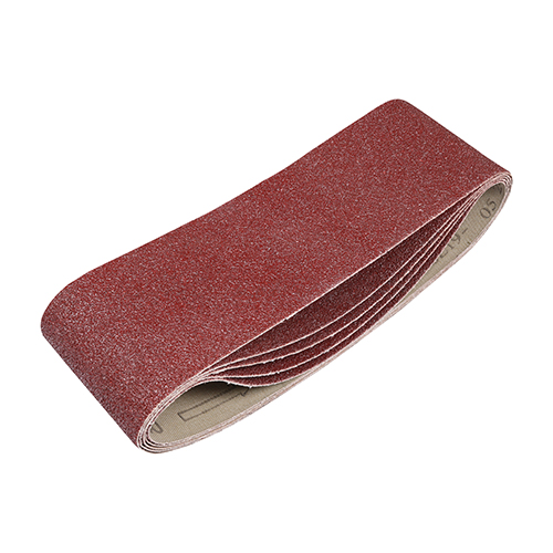 75 x 533mm Sanding Belts - 40 Grit - Red