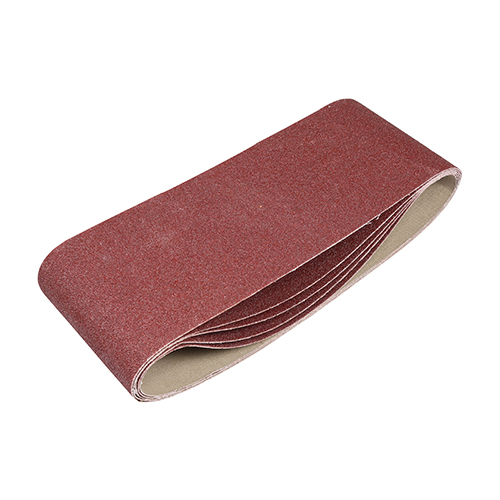 100 x 610mm Sanding Belts - 120 Grit - Red