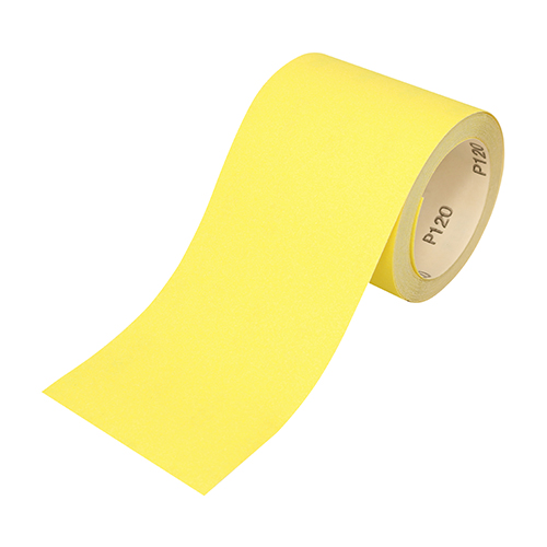 115mm x 10m Sandpaper Roll - Yellow - P60 Grit