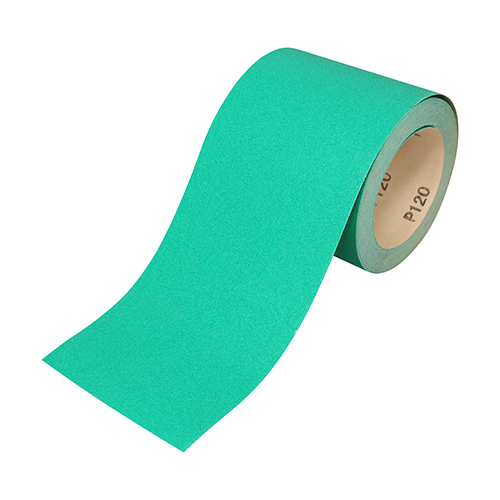 115mm x 10m Sandpaper Roll - 120 Grit - Green