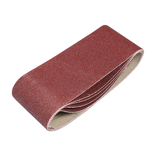 75 x 457mm Sanding Belts - 80 Grit - Red