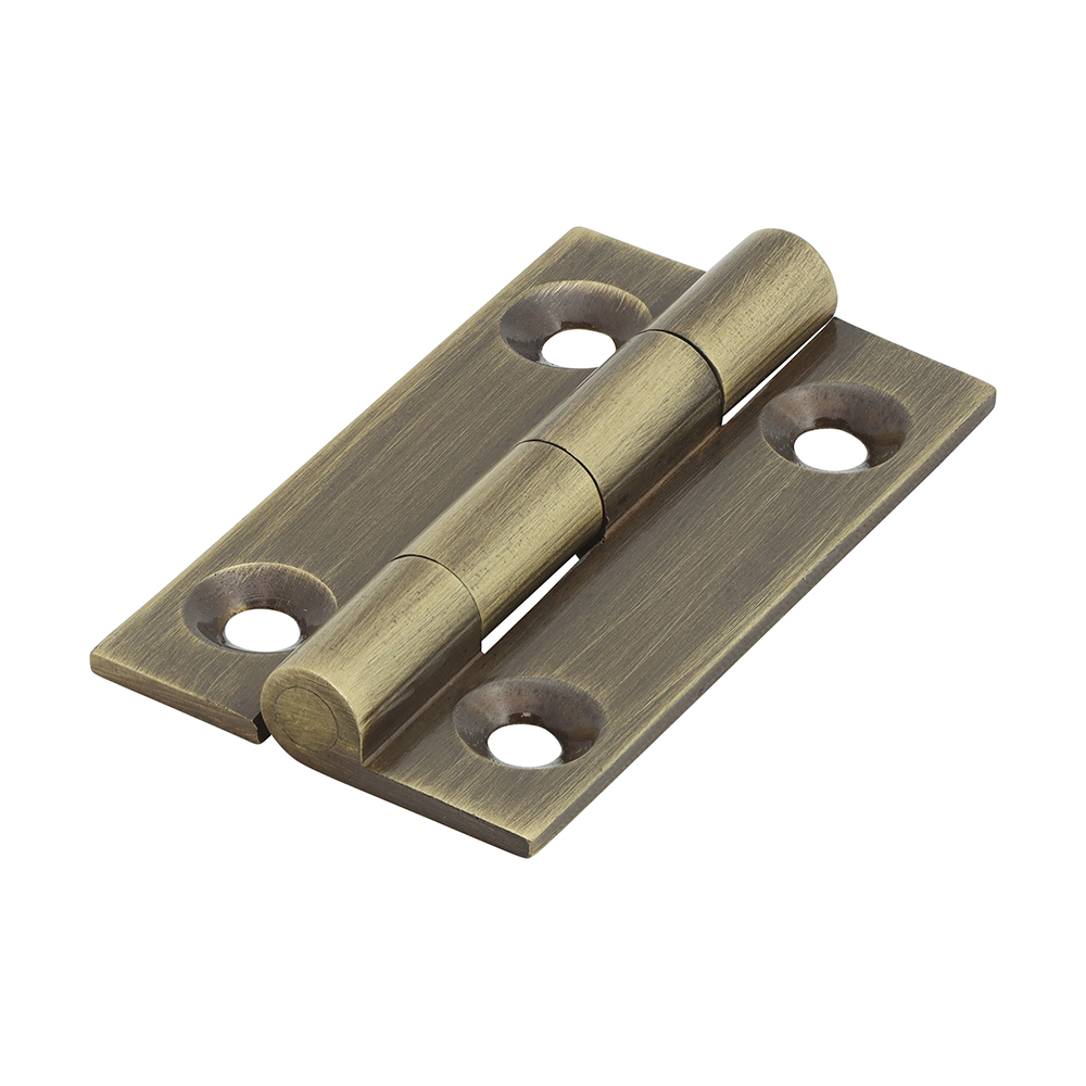 38 x 22 Solid Drawn Hinge - Antique Brass