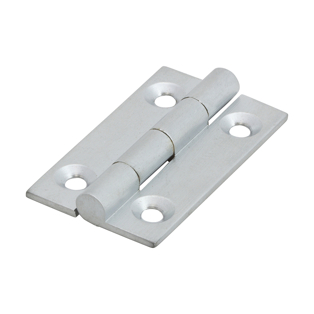 38 x 22 Solid Drawn Hinge - Satin Chrome