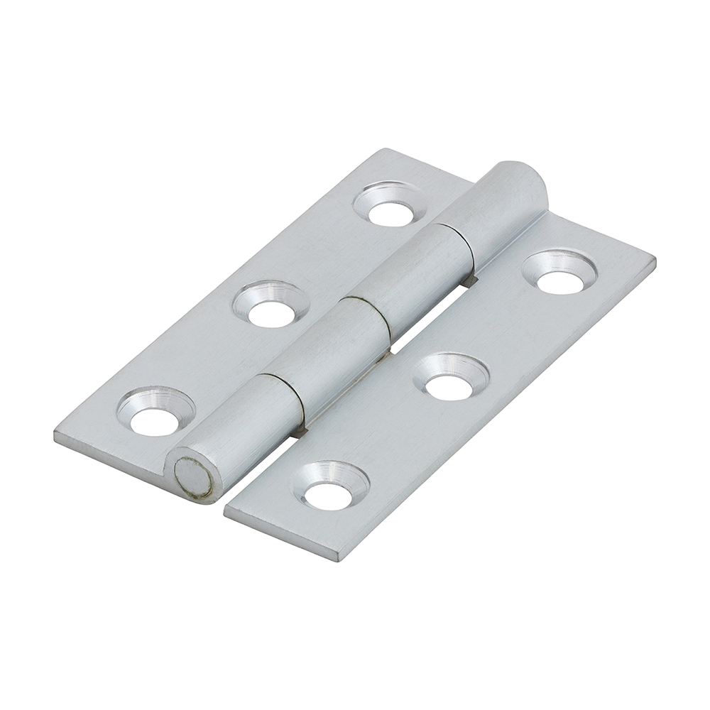 50 x 28 Solid Drawn Hinge - Satin Chrome