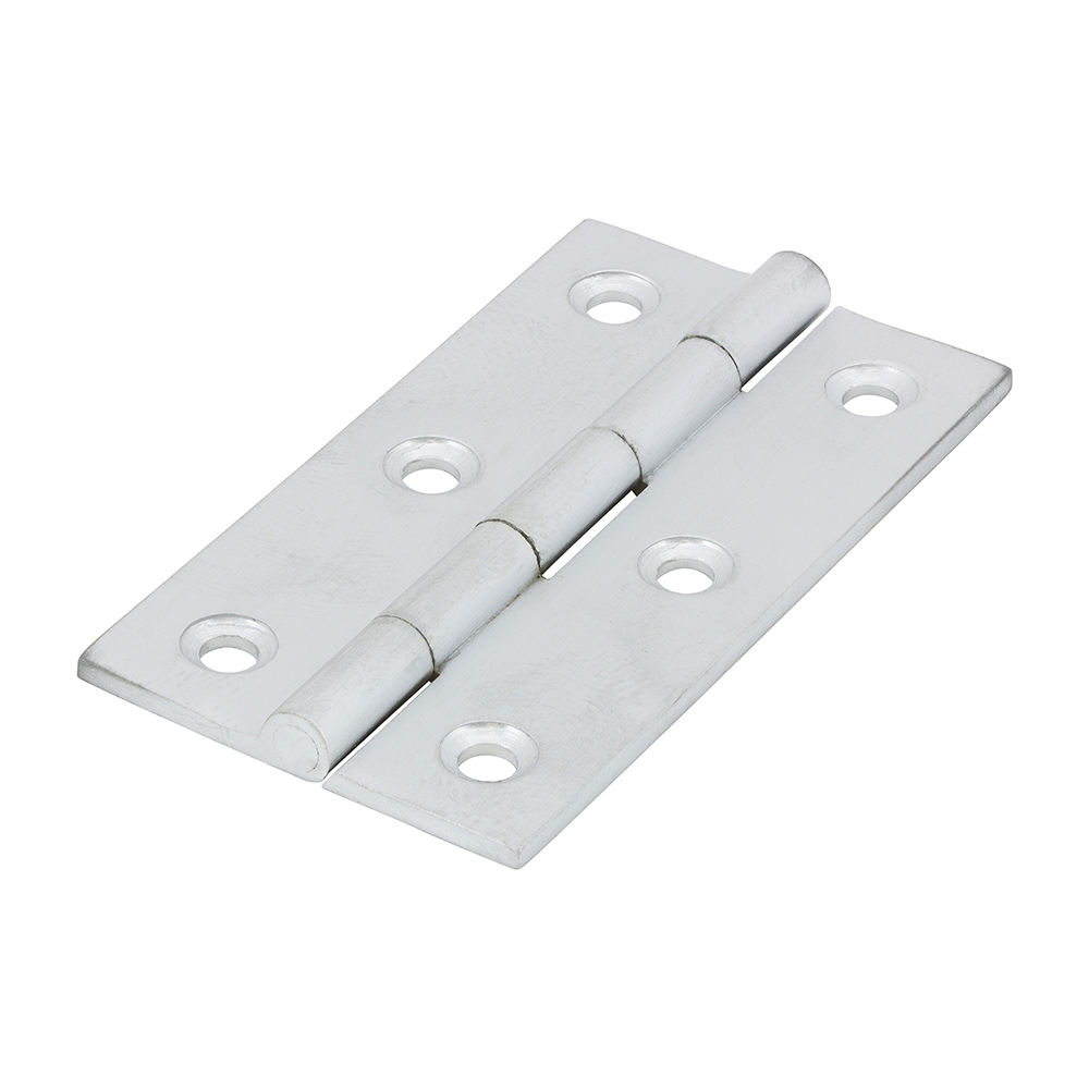 64 x 35 Solid Drawn Hinge - Solid Brass - Satin Chrome