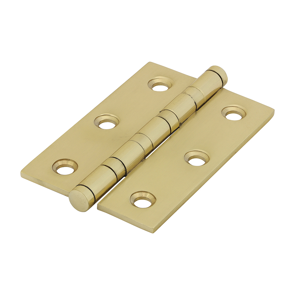 76 x 50 Performance Ball Race Hinges - Polished Brass
